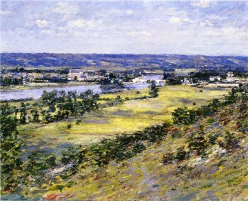 Valle del Sena desde Giverny Heights paisaje impresionista Theodore Robinson Paisajes río Pinturas al óleo